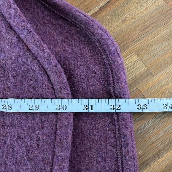 Smartwool Women's $175 Size S Hudson Trail Fleece Poncho NWT Purple - Picture 8 of 11